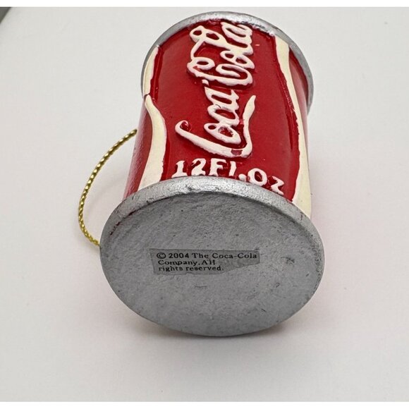 Coca-Cola Christmas Tree Ornament 2004 Mini Coke Can Soda Fan Red - Picture 5 of 6